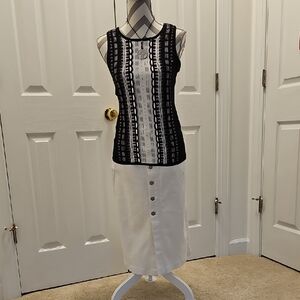 Black and White Lace Tank Top